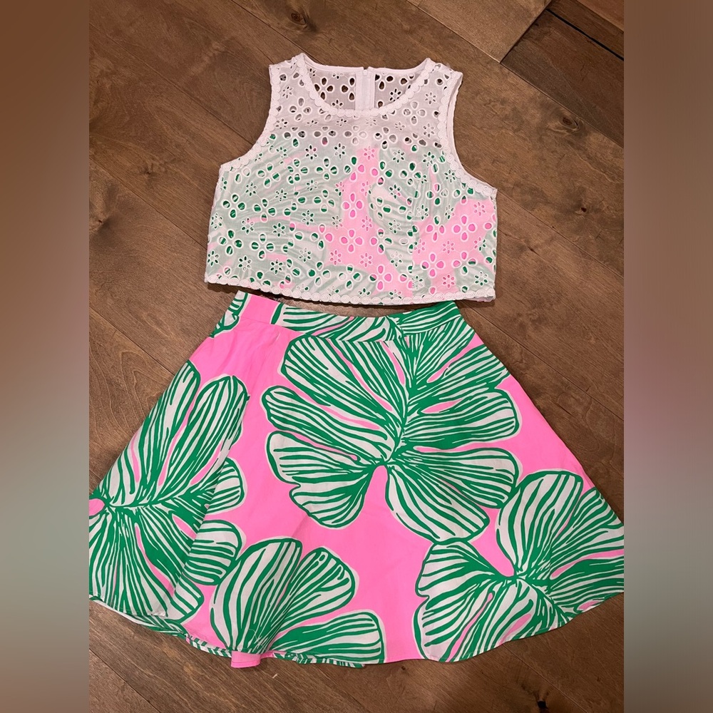 Lilly Pulitzer girls size 14 Mandevilla baby who let the fronds out